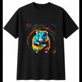 Colourful Hamster Sunbeams Cute Mens T-Shirt Black 100% Cotton Kawaii Top