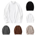 Men's Modern Cut Long Sleeve Half Turtleneck Pullover Top Casual Everyday Top