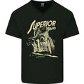 Superior Brand Motorbike Biker Motorcycle Mens V-Neck Cotton T-Shirt