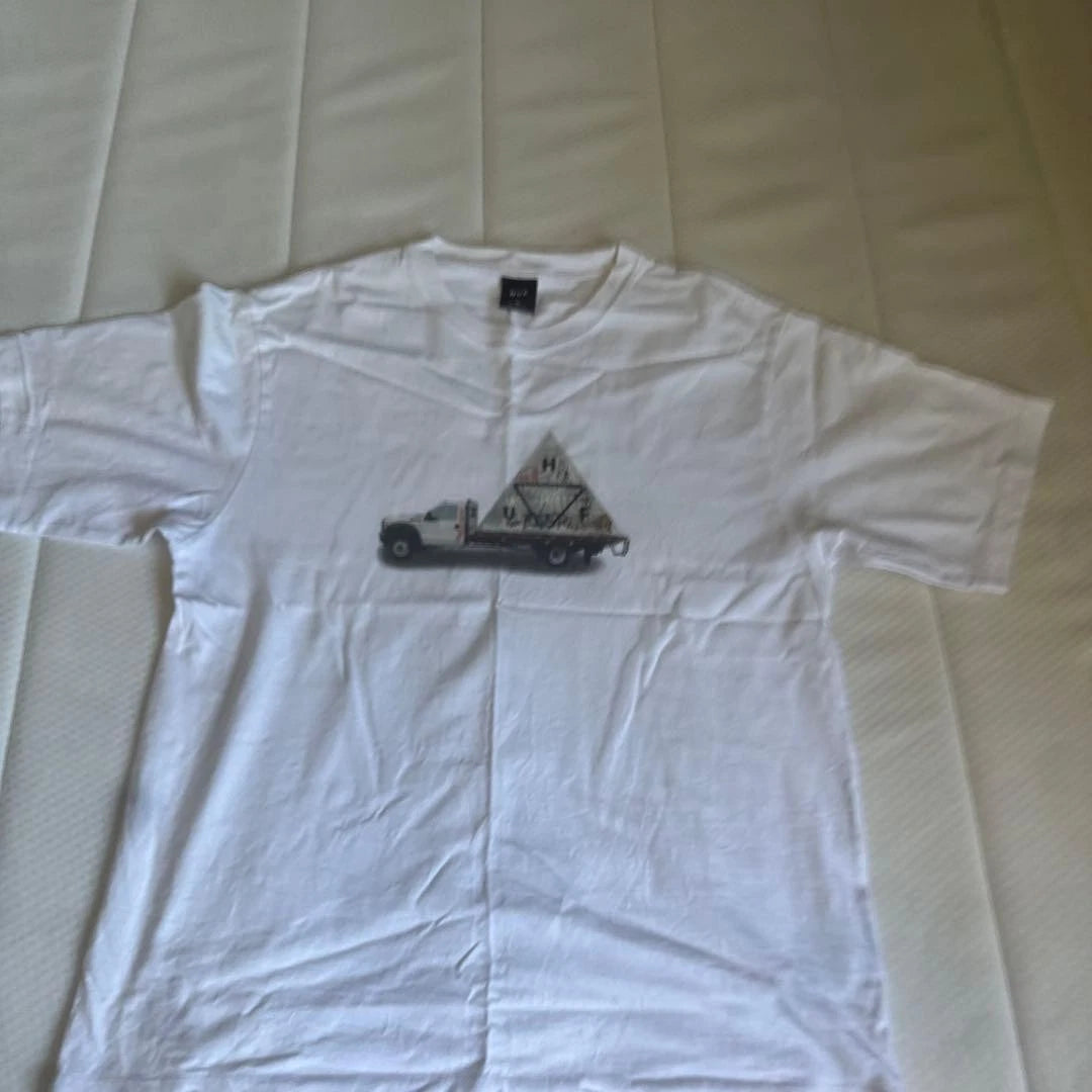Huf White Graphic Print Crewneck T-Shirt M Streetwear