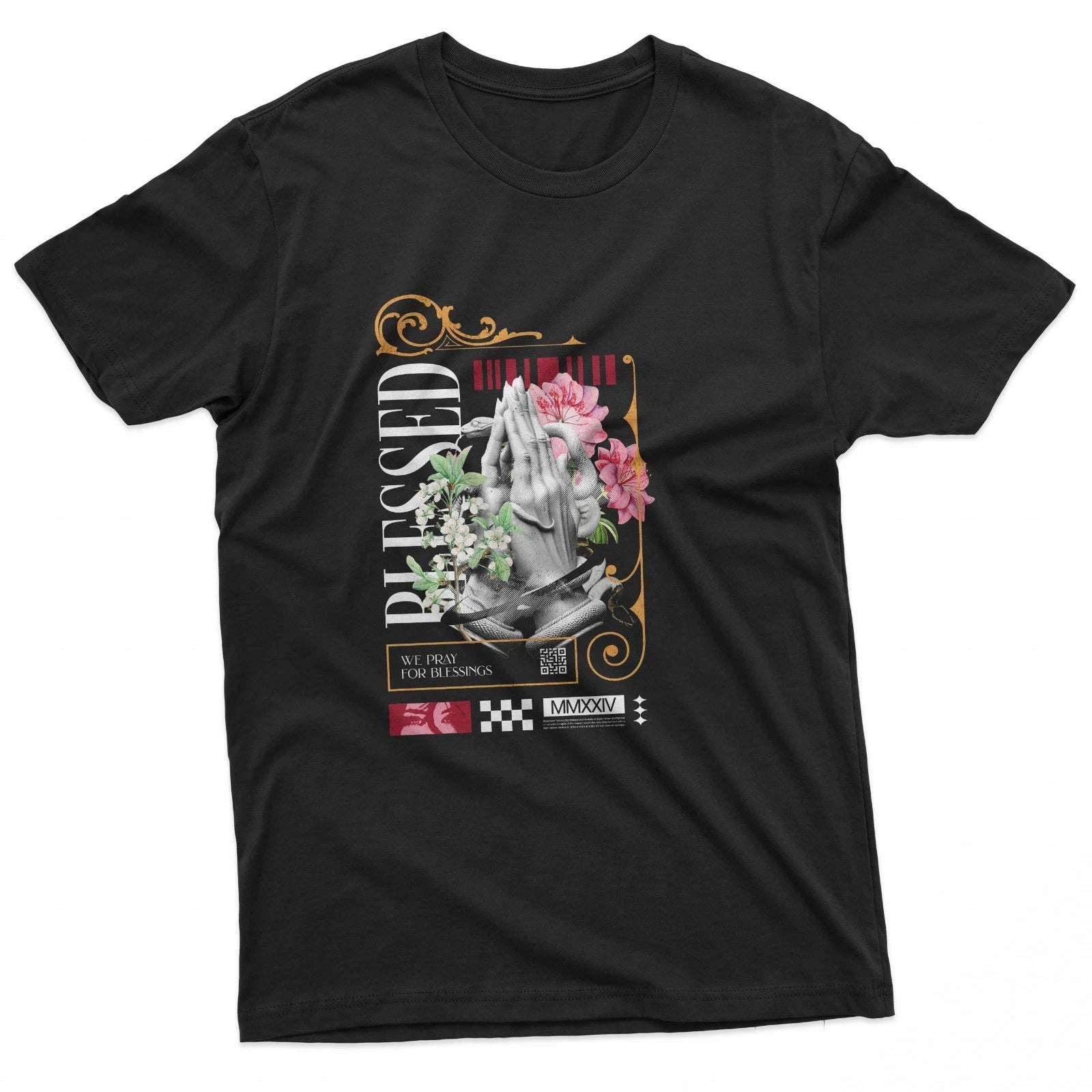 Gothic Snake Religious Art Urban Graphic T-Shirt
