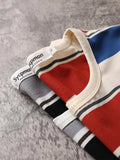 Men’s Striped T Shirt Loose Fit Short Sleeve Summer Top Casual Streetwear Unisex