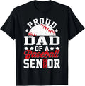 Proud Dad of Baseball Senior 2026 Shirt Graduation Baseball Dad Gift Tee