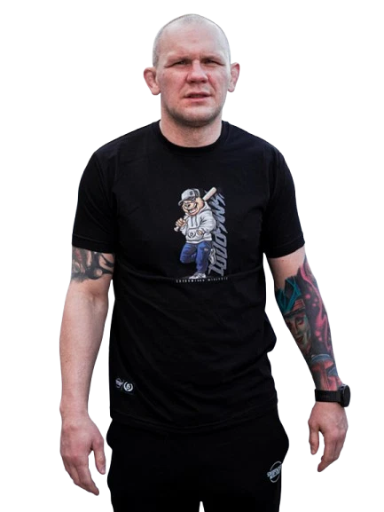 Urban Environment T-shirt Baseball Bear Black
