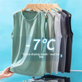 Men's Ice Silk Mesh Vest Lightweight Sports Summer Wear Sleeveless T-shirt Tank