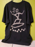 QUIKSILVER MODERN PETRO MOE Men's S/S T-Shirt - KVJ0 - Double Sided XL Black