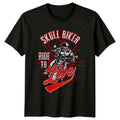 Skull Biker Ride To Live Motorcycle Riding Hobbies Mens T-Shirt Womens Tee