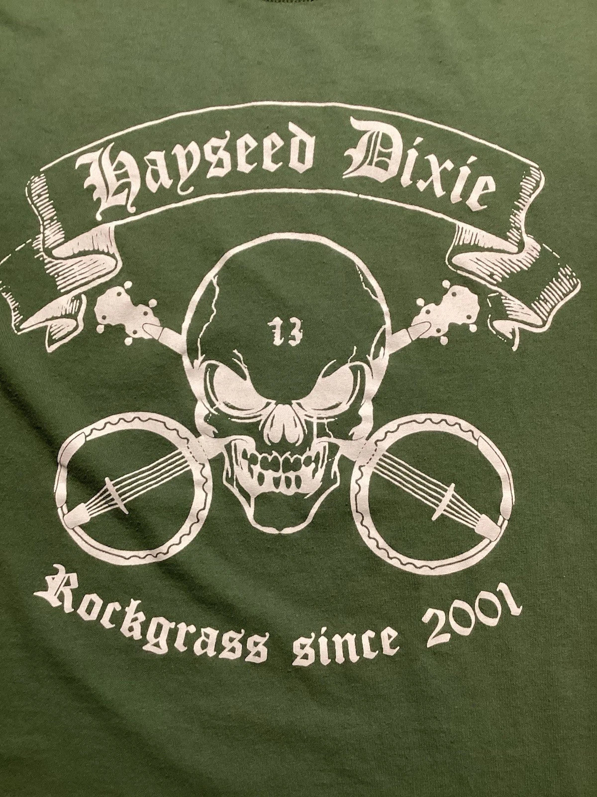 Vintage Y2K Hayseed Dixie Shirt Size L Green Rockgrass