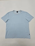Boss Mens Slim Fit Logo Crew Neck T-Shirt in Blue Mercerised Size L Used