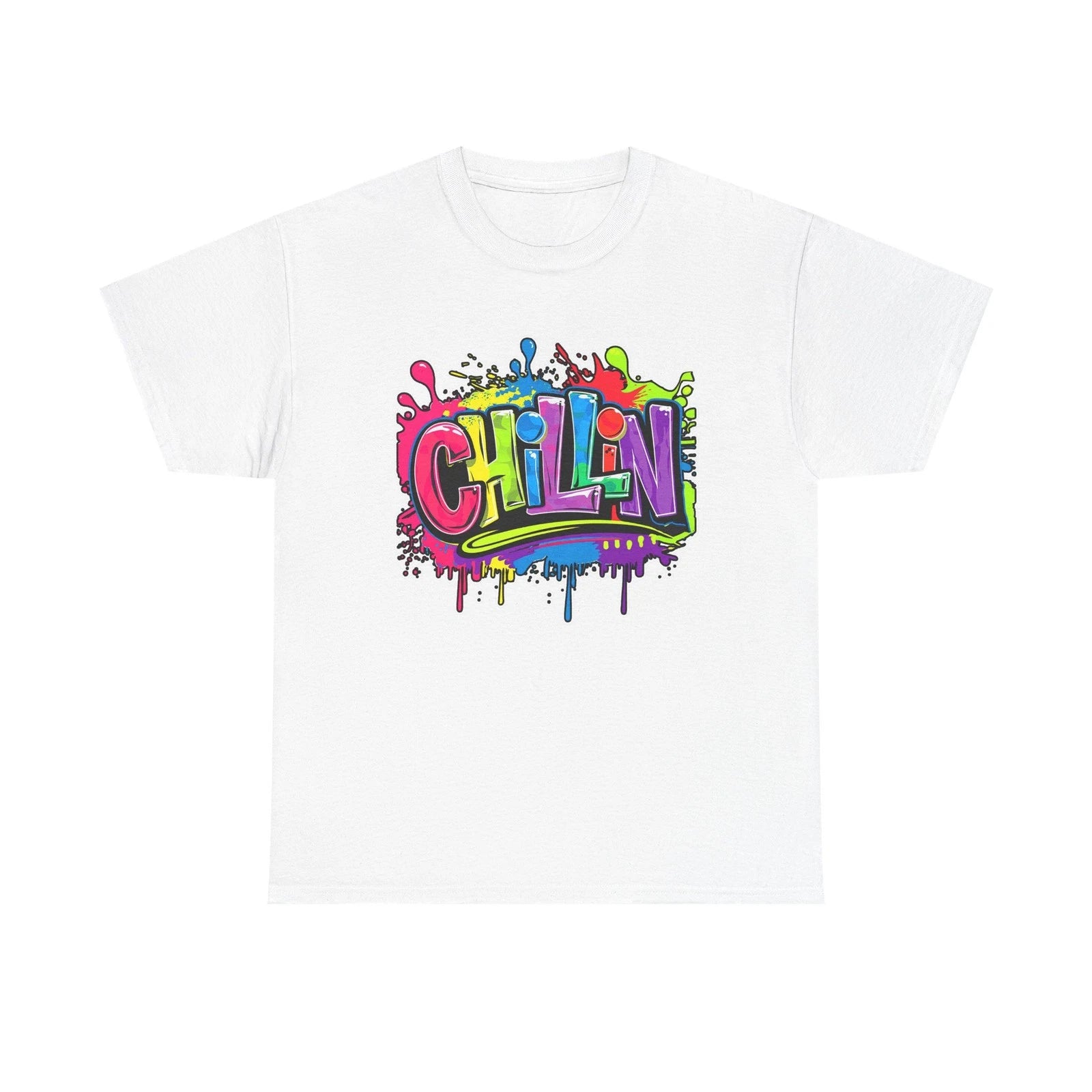 Colorful Graffiti Chillin Unisex Heavy Cotton Tee, Urban Streetwear, [...]