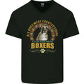 A Boxer Dog Mens V-Neck Cotton T-Shirt