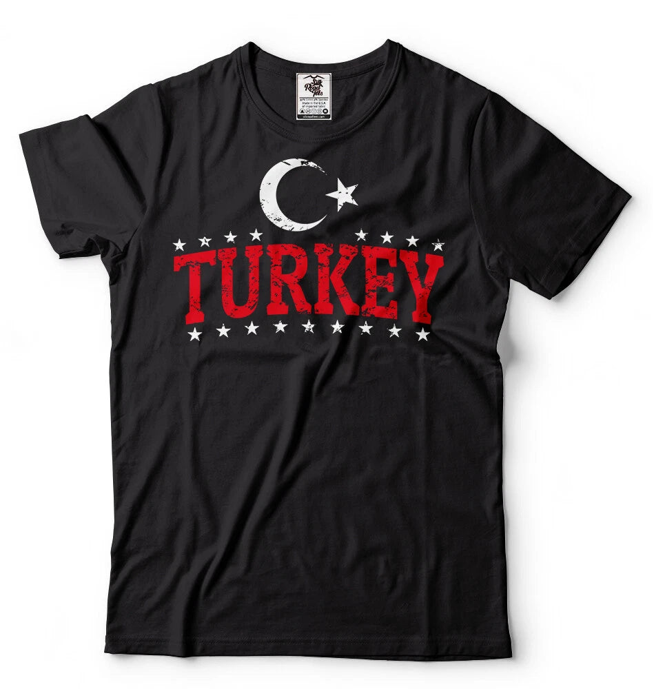 Turkey Pride Country Flag Patriotic T-shirt Turkish Heritage Flag Türkiye Shirt