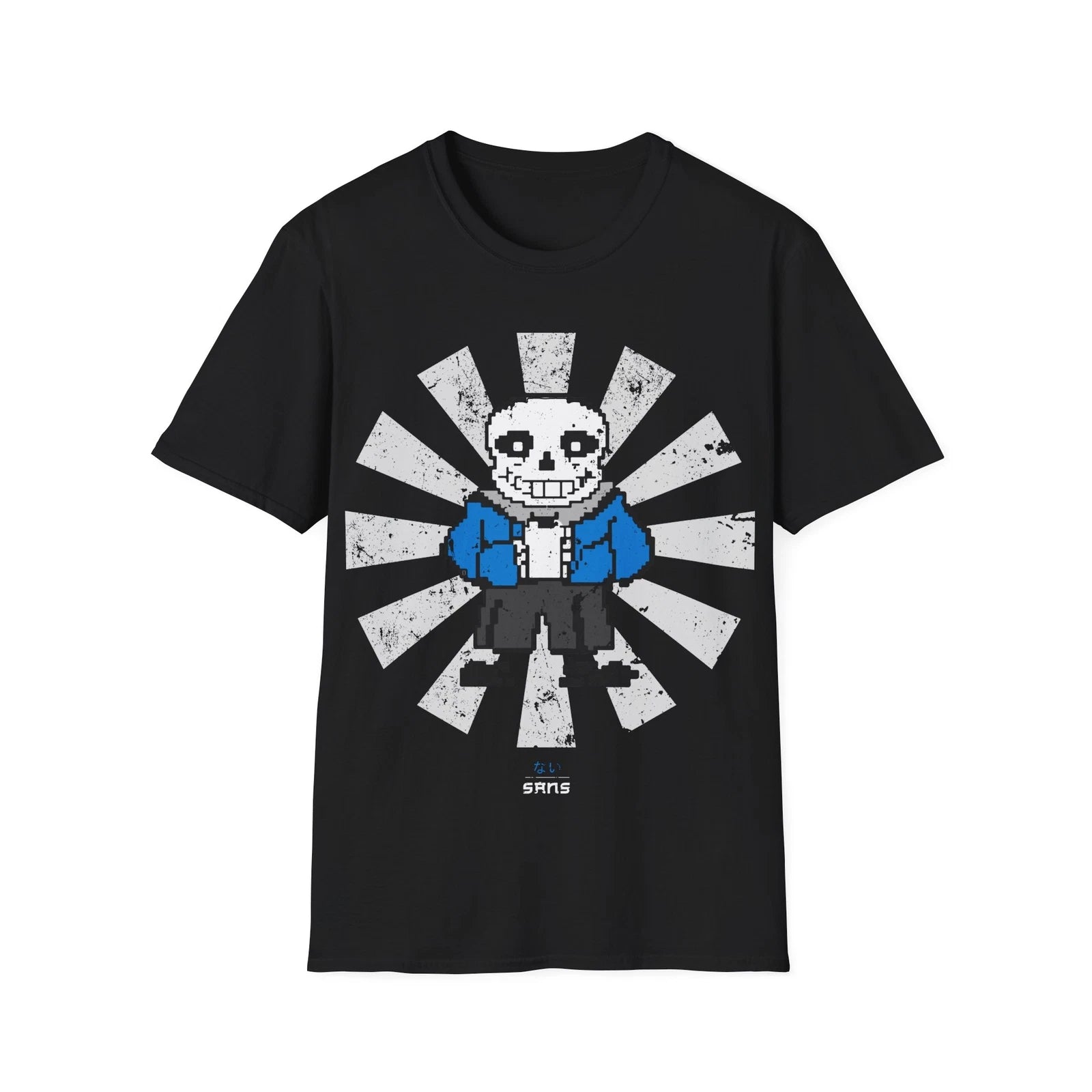 Sans Retro Japanese Undertale Men's Fitted Short Sleeve Tee