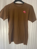 Vintage Canvas Embroidered Dripping Biting Lip Graphic Tee Shirt Small Y2K Pink