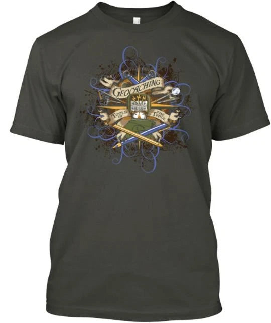 Geocaching Tools of the Trade Tee T-Shirt Made in USA Size S to 5XL