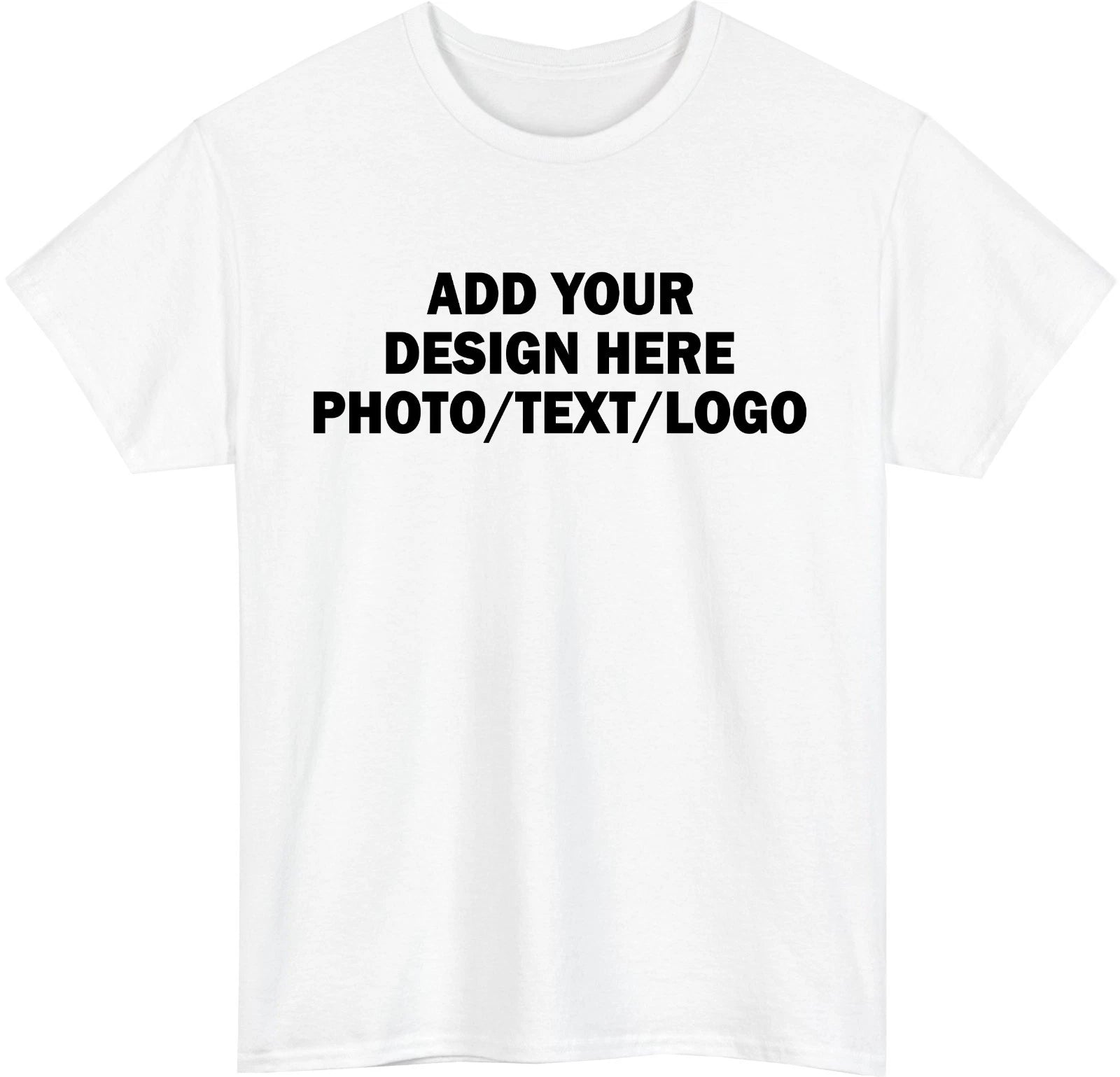 Design Your Own Custom T-Shirt - Personalised Photo Text Logo Print Unisex Tee