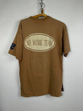 NO WORK TEAM NWT vintage distressed faded t-shirt brown y2k rare Large