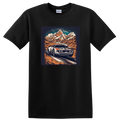 Classic Car Adventure Mountain Scenic T Shirt Retro Vintage Tee Design