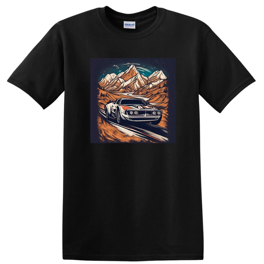 Classic Car Adventure Mountain Scenic T Shirt Retro Vintage Tee Design