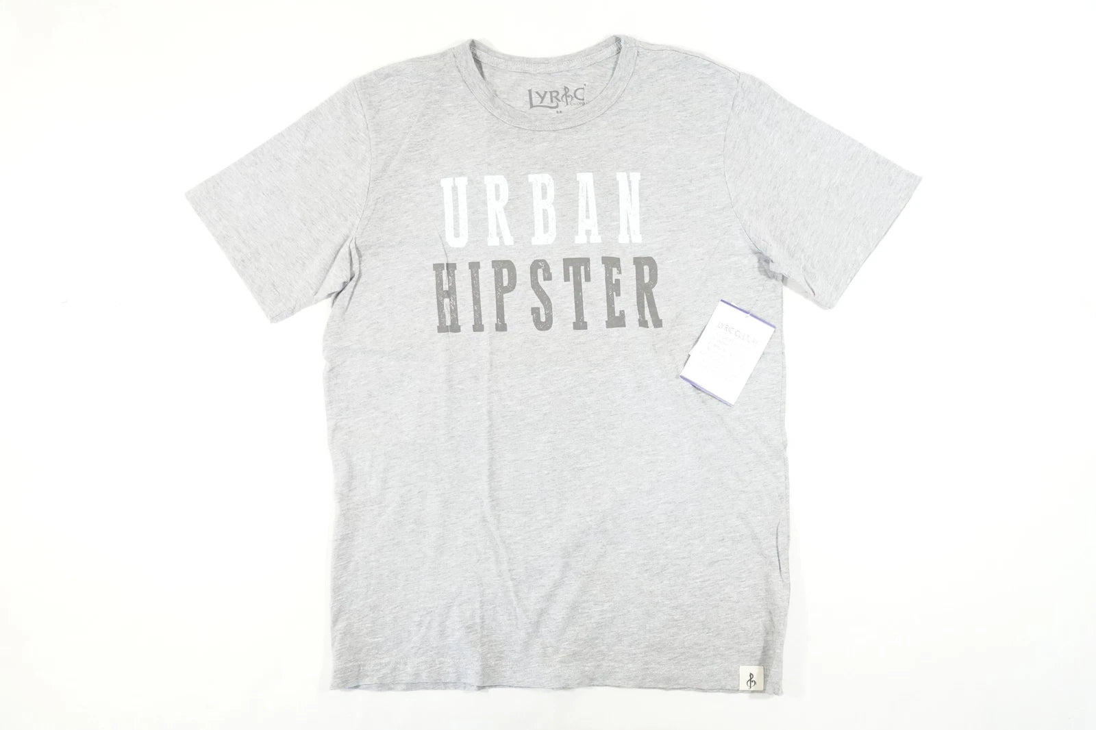 LYRIC CULTURE LIGHT GRAY LARGE URBAN HIPSTER TEE TSHIRT MENS NWT NEW