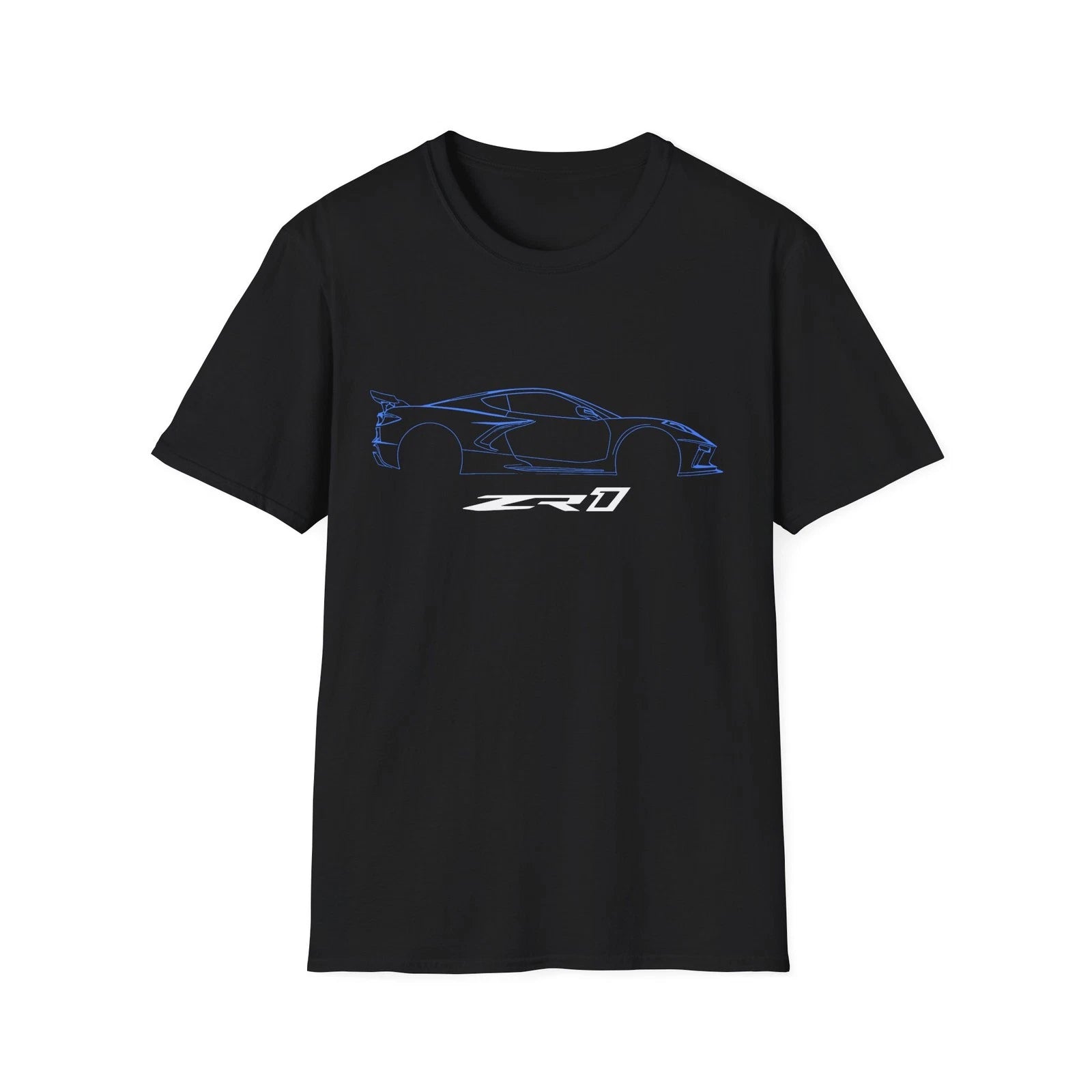 C8 ZR1 Shirt | Blue Line Art Supercar Tee for Modern Chevy Fans