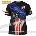 Unisex Shirt - Custom Name 3D Shirt - Liberties America Flag Color BS1717