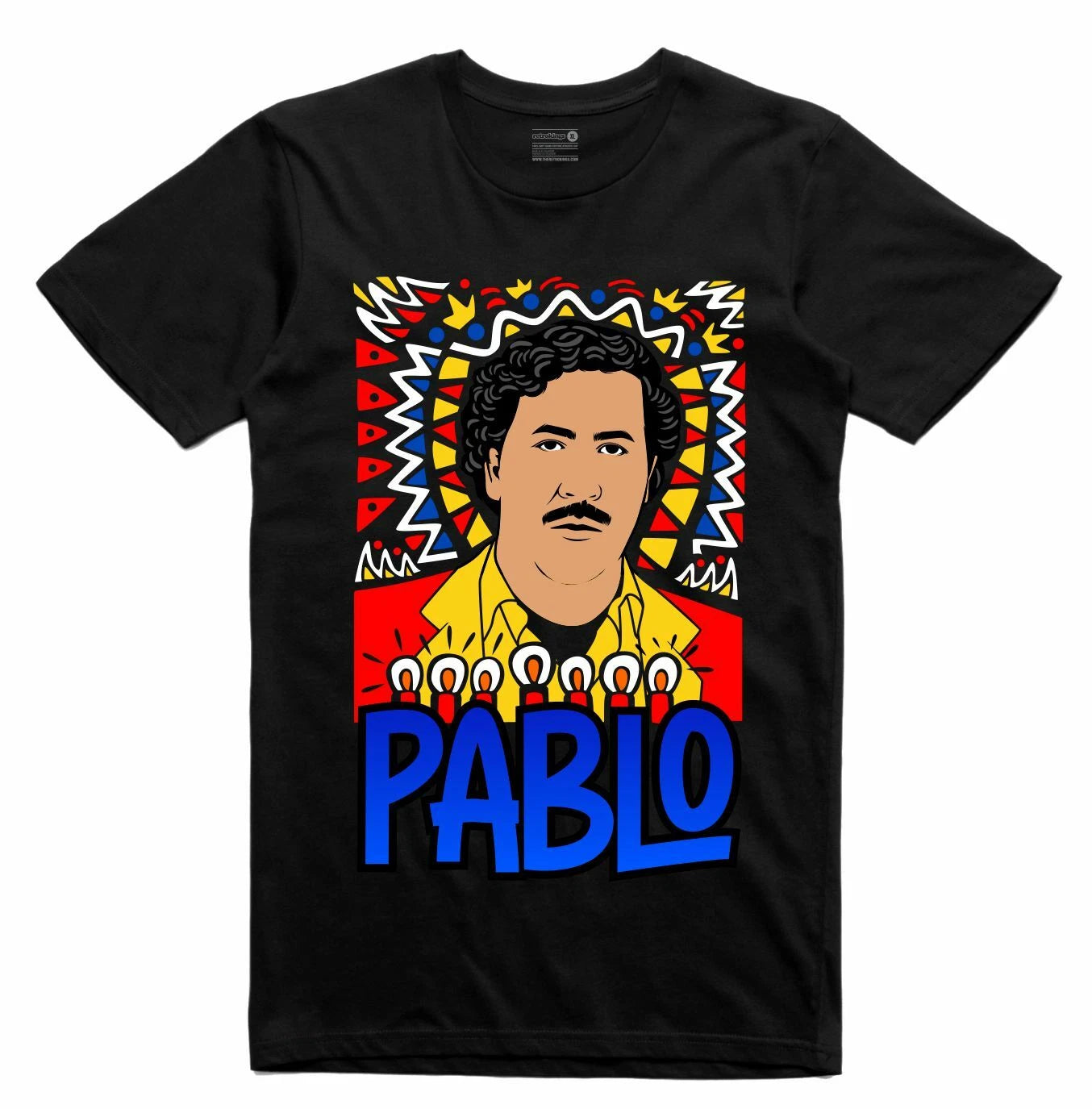 NEW Streetwear on Demand PABLO MEMORIAL CANDLES BLACK Tee Shirt SMALL-3XLARGE