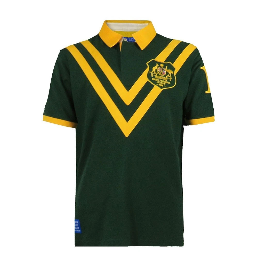 Australian Rugby League Shirt Polo Retro Kangaroo Style
