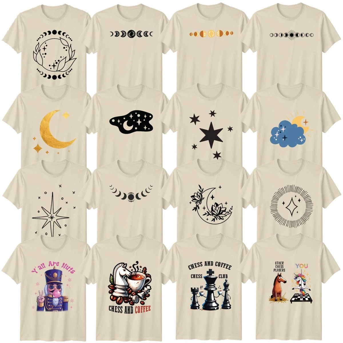 Floral Moon Phases Christian Faith Adult T-Shirt Bible Verse Birthday Gift