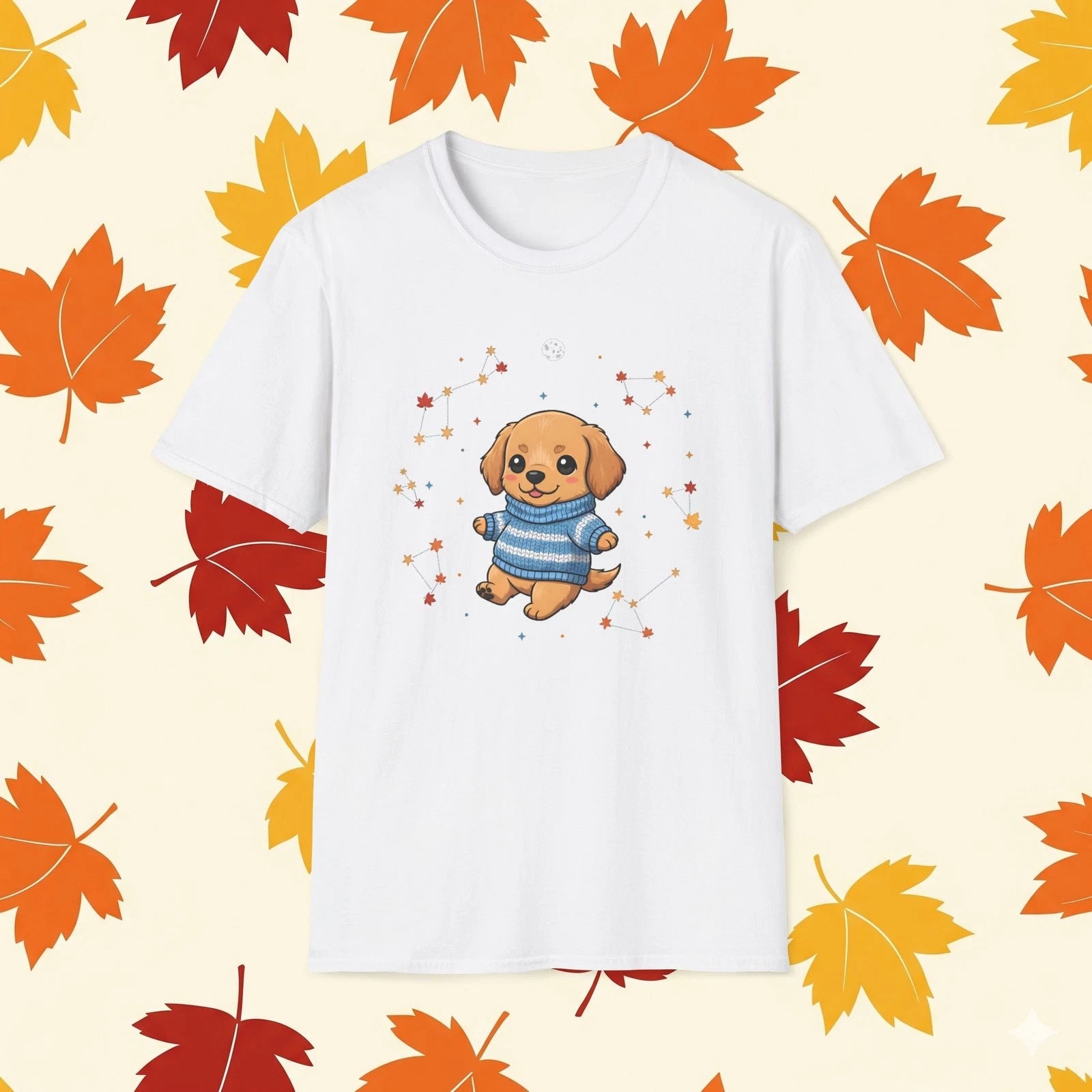 Dog Fall Constellation Graphic Tee, Fall Fashion, Dog Lover Gift, Cute Pet Shirt