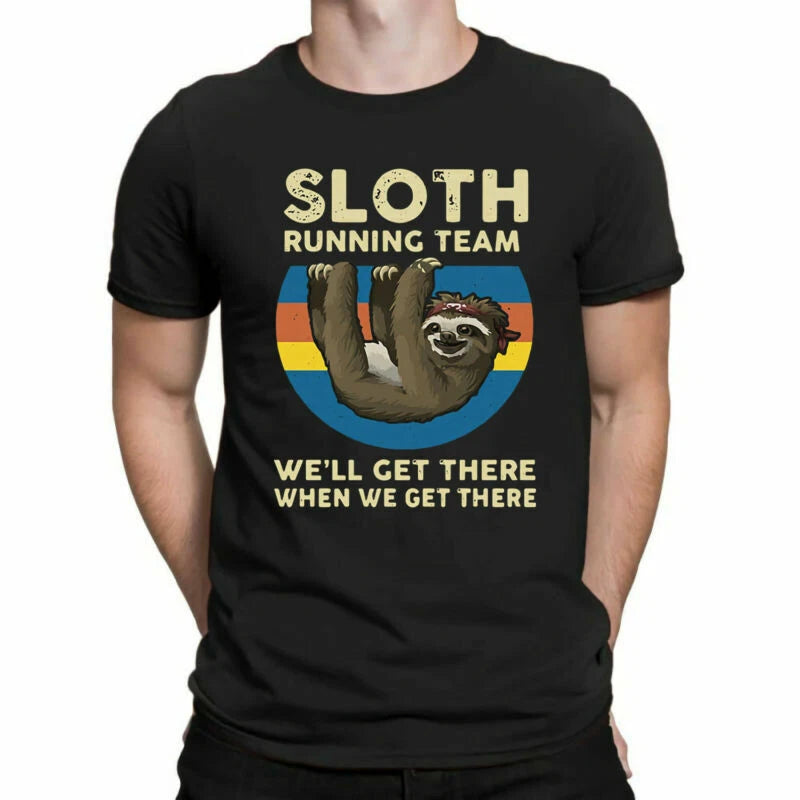 Sloth When Get There There Retro Men's We Vintage Get Running Team T-Shirt We'll