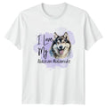 I Love My Alaskan Malamute Womens T-Shirt Alaskan Malamute Dog Owner