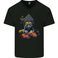 Buddha Watercolour Mens V-Neck Cotton T-Shirt