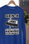 GEN X Rewind Our Music T SHIRT Funny Vintage Cassette Tape 80s 90s Boombox TEE