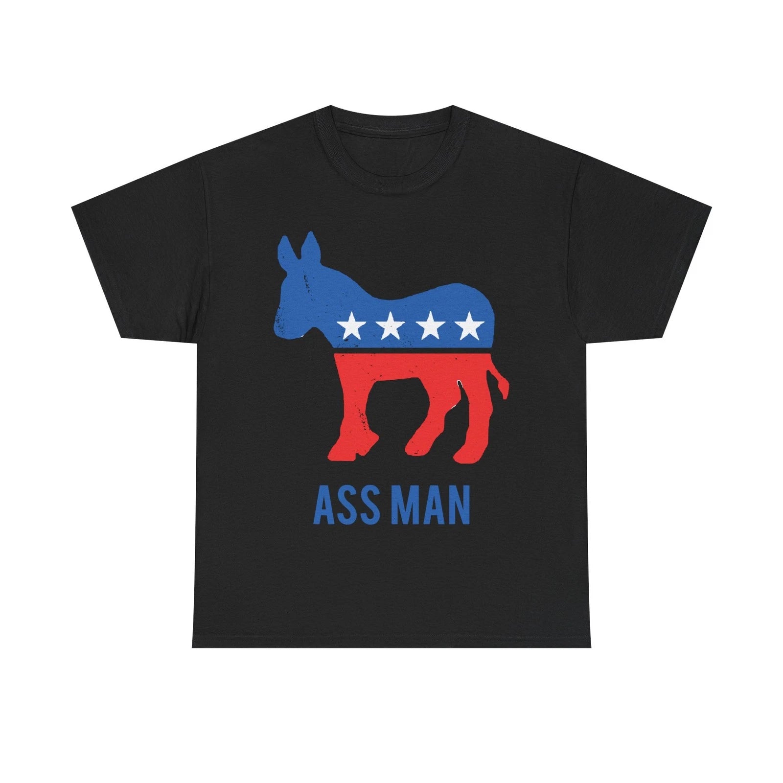 Ass Man Democrat Graphic Tee Shirt, S-5XL