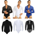 Men Sequins V Neck Dance Shirts Ballroom Modern Latin Long Sleeve Dancewear AU