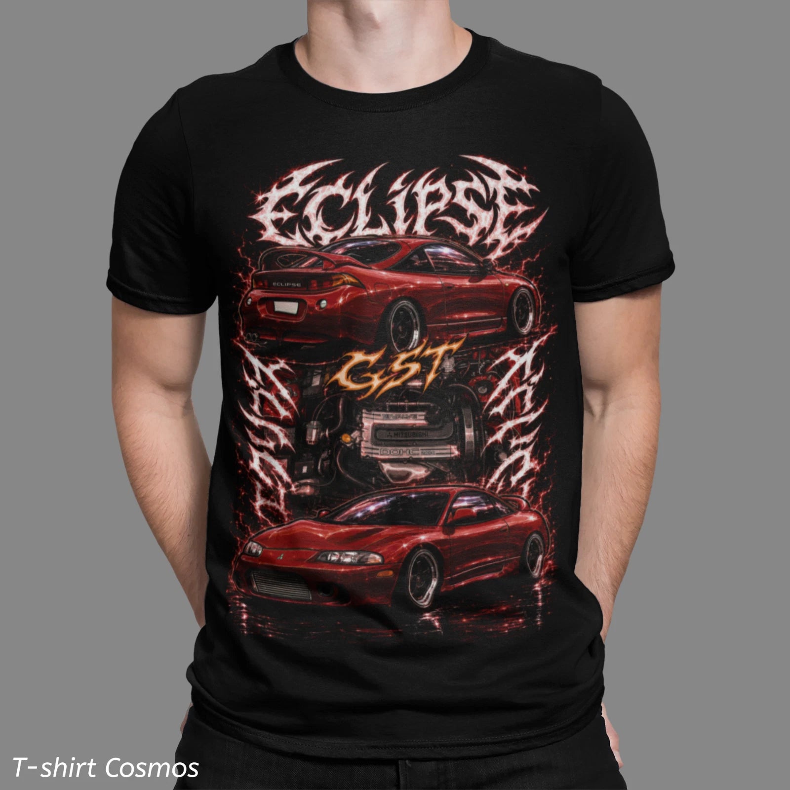 Mitsubishi Eclipse GST Japenese style fast street racer, Drifting Race T-Shirt,