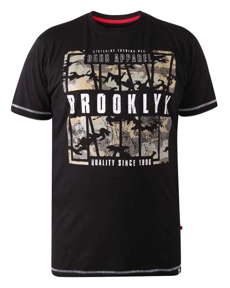 D555 Duke Mens Printed T-Shirt Brooklyn Camouflage Print S M L XL XXL (601212-R)