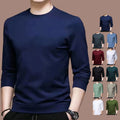Men's Wine Casual for Slim Fit Long Sleeve Tshirt Undershirt Pullover