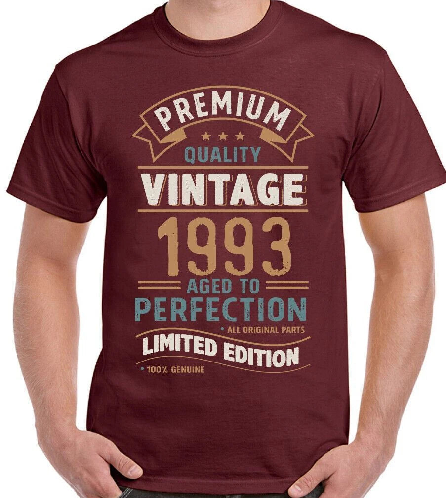 33rd Birthday T-Shirt 1993 Mens Funny 33 Year old Vintage Year Limited Edition