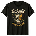 Go Away Im Introverting Womens T-Shirt Dark Floral Introvert Birthday Gift