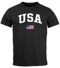 USA Lettering College Retro US Flag America Fashion Mens T-Shirt
