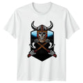 Bearded Viking Skull Axe Nordic Mens T-Shirt Skull Art Norse Mythology Birthday