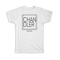 Gift T-Shirt : CHANDLER Arizona Square Modern Minimalist Font
