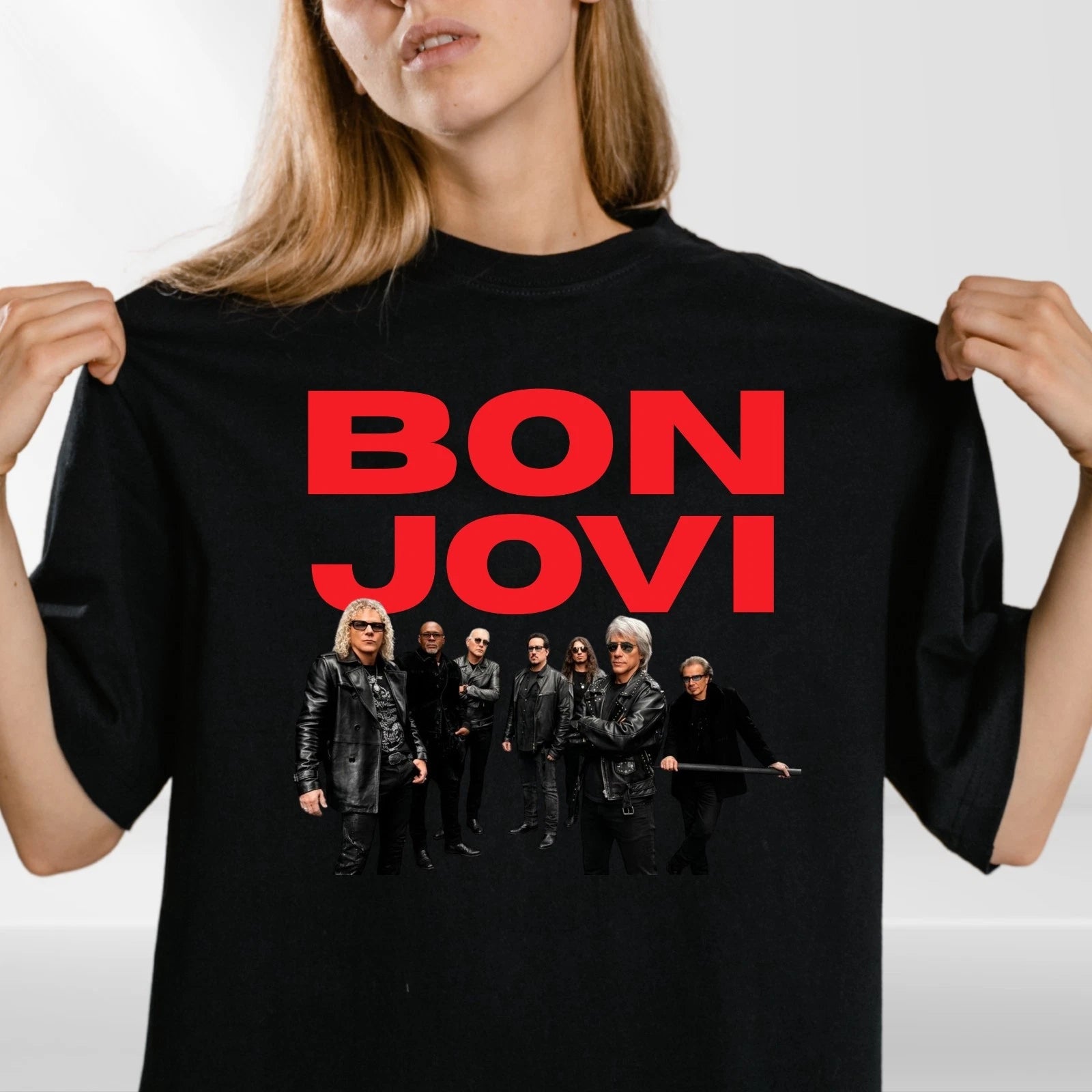 Bon Jovi Inspired T-Shirt Band Merch Heart Unisex Tee Tour Rock Top