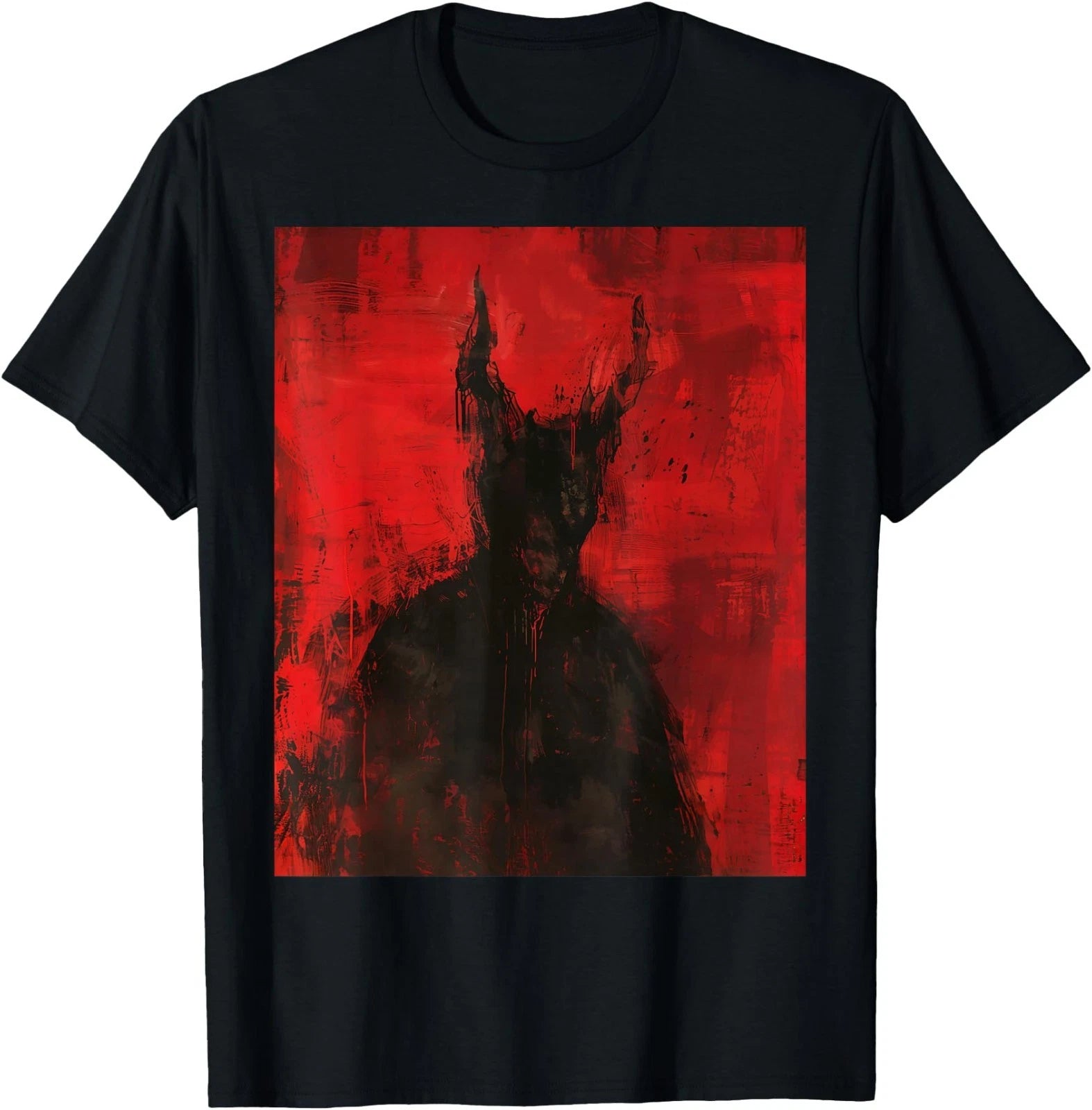 Red Demon Baphomet Horror Art Goth Dark Hell Occult T-Shirt