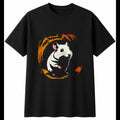 Anime Hamster Portrait Cute Mens T-Shirt Black 100% Cotton Birthday Kawaii