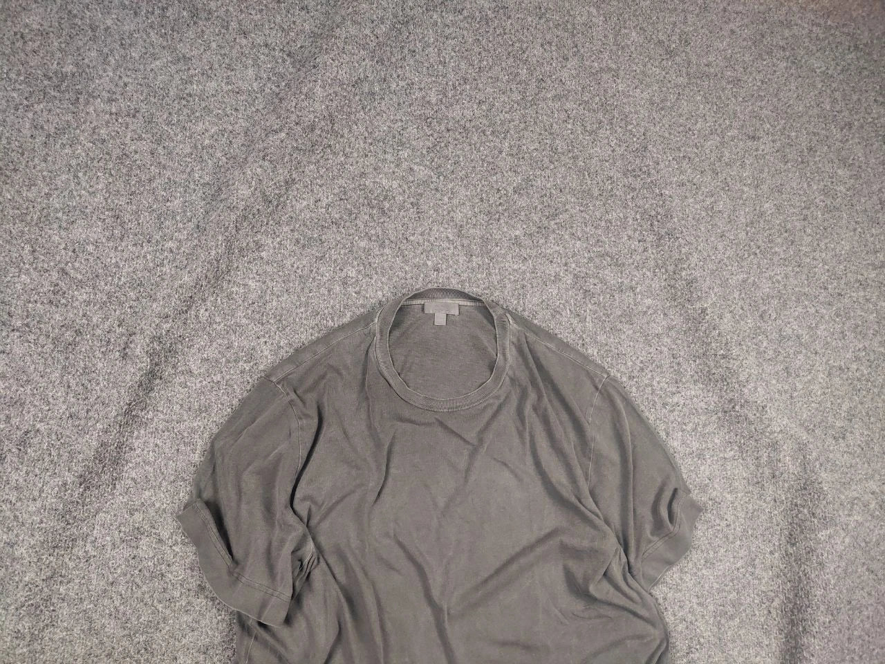 COS Design Relaxed Fit Gray Stonewashed Crew Neck T-Shirt tee