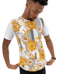Mens crown urban hip hop t shirt bling designer retro vintage size L , XL