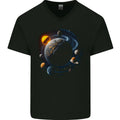 The Solar System Space Planets Astronomy Mens V-Neck Cotton T-Shirt